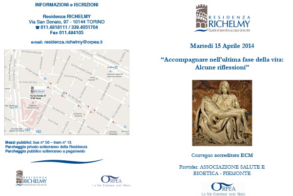 Il pieghevole dell'evento