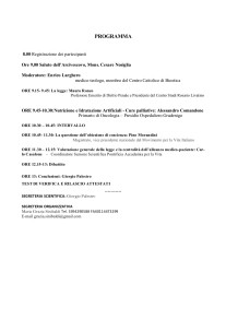 Convegno Disposizioni anticipate di trattamento e obiezione di coscienza, Facoltà Teologica di Torino, 19 maggio 2018, programma parte 2