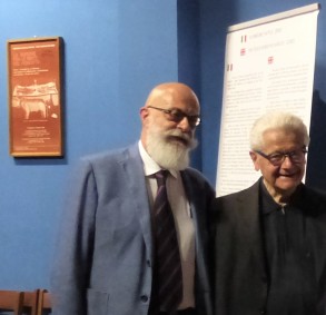 Da sinistra prof. Gian Maria Zaccone, direttore del Centro Internazionale di Sindonologia, e  Mons. Giuseppe Ghiberti, presidente onorario Commissione  per la Sindone- Arcidiocesi di Torino