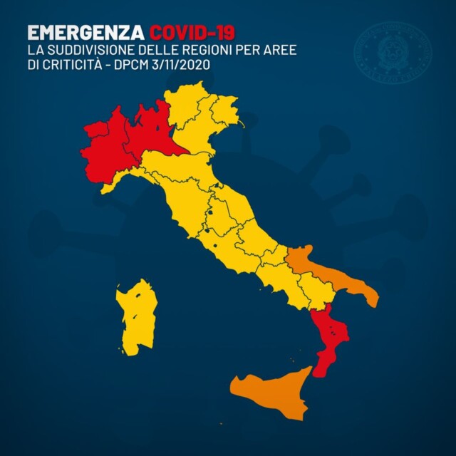 aree di criticità Governo DPCM